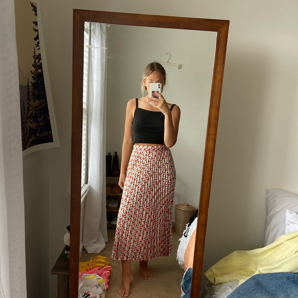 Zara geometric multicolored print skirt Size M - Picture 3 of 5